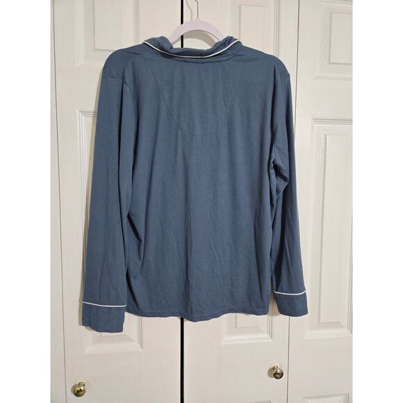 Nicole miller large women's blue ribbed pajama set - Picture 3 of 13